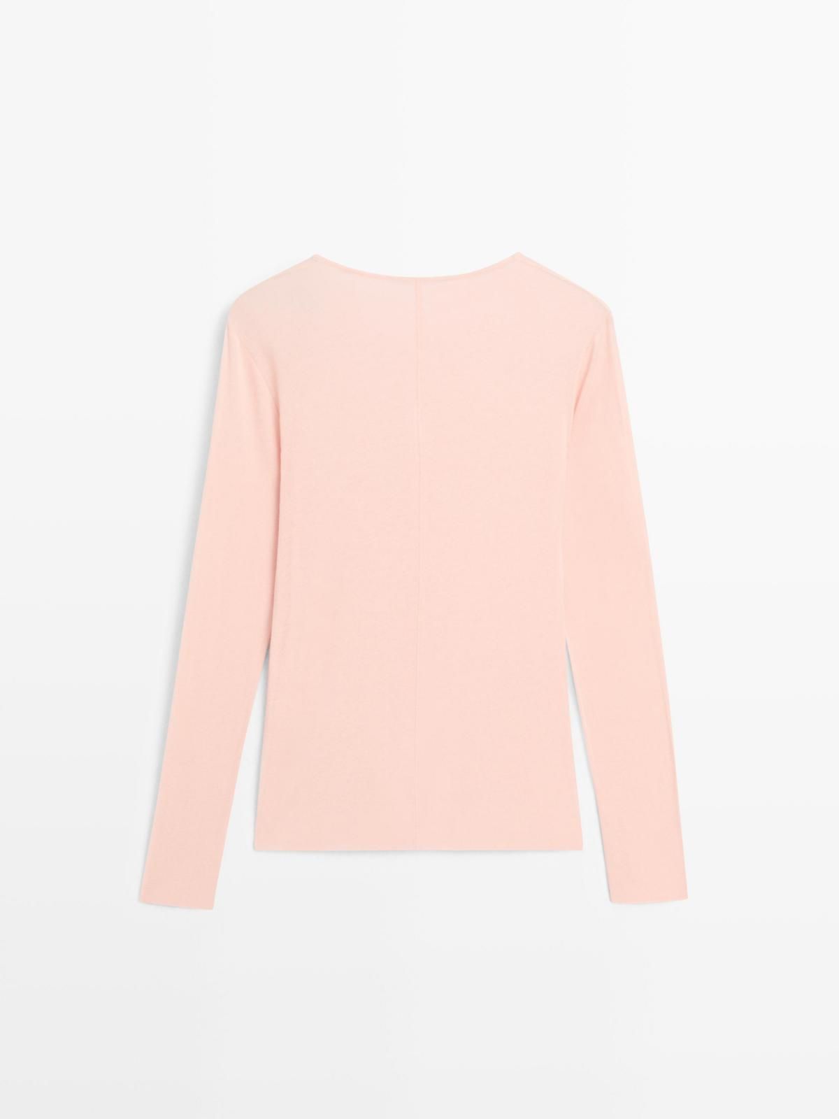 마시모두띠 라이트웨이트 베이직 긴팔 티셔츠 6228/576 PASTEL PINK - 상세 이미지 4