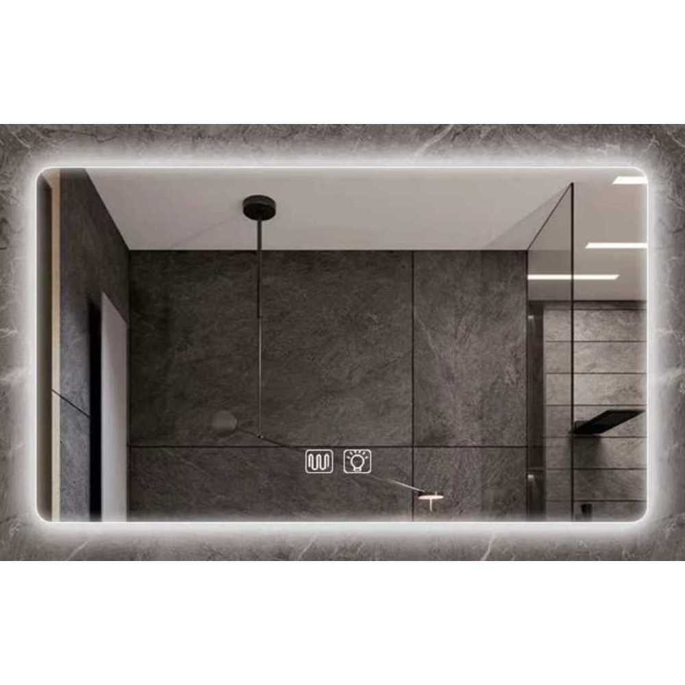 화장실 LED 거울 미러 간접조명 사각 벽걸이 부착식 백색광+실버500x700cm - 상품 이미지