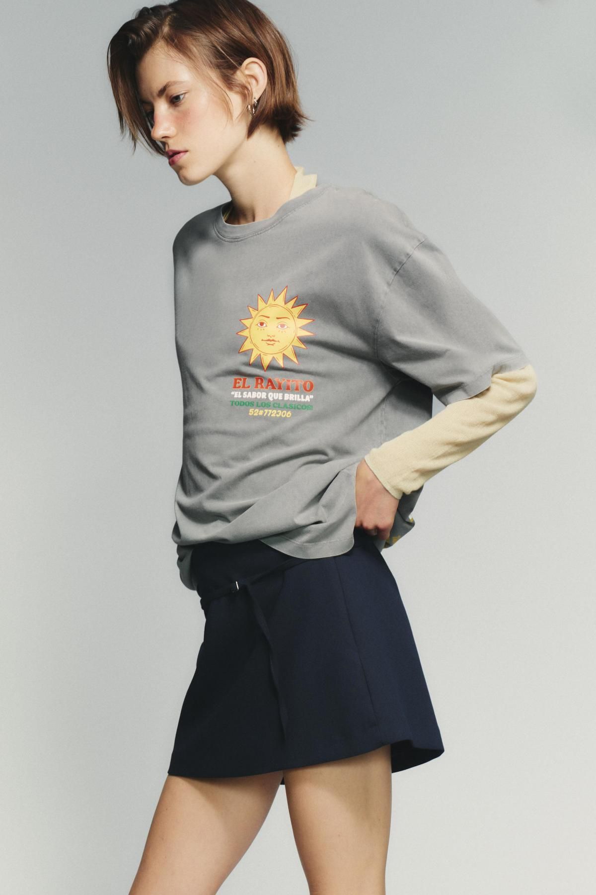 자라 미드웨이스트 벨트 테크니컬 스커트 팬츠 4661/530 NAVY BLUE - 상세 이미지 5