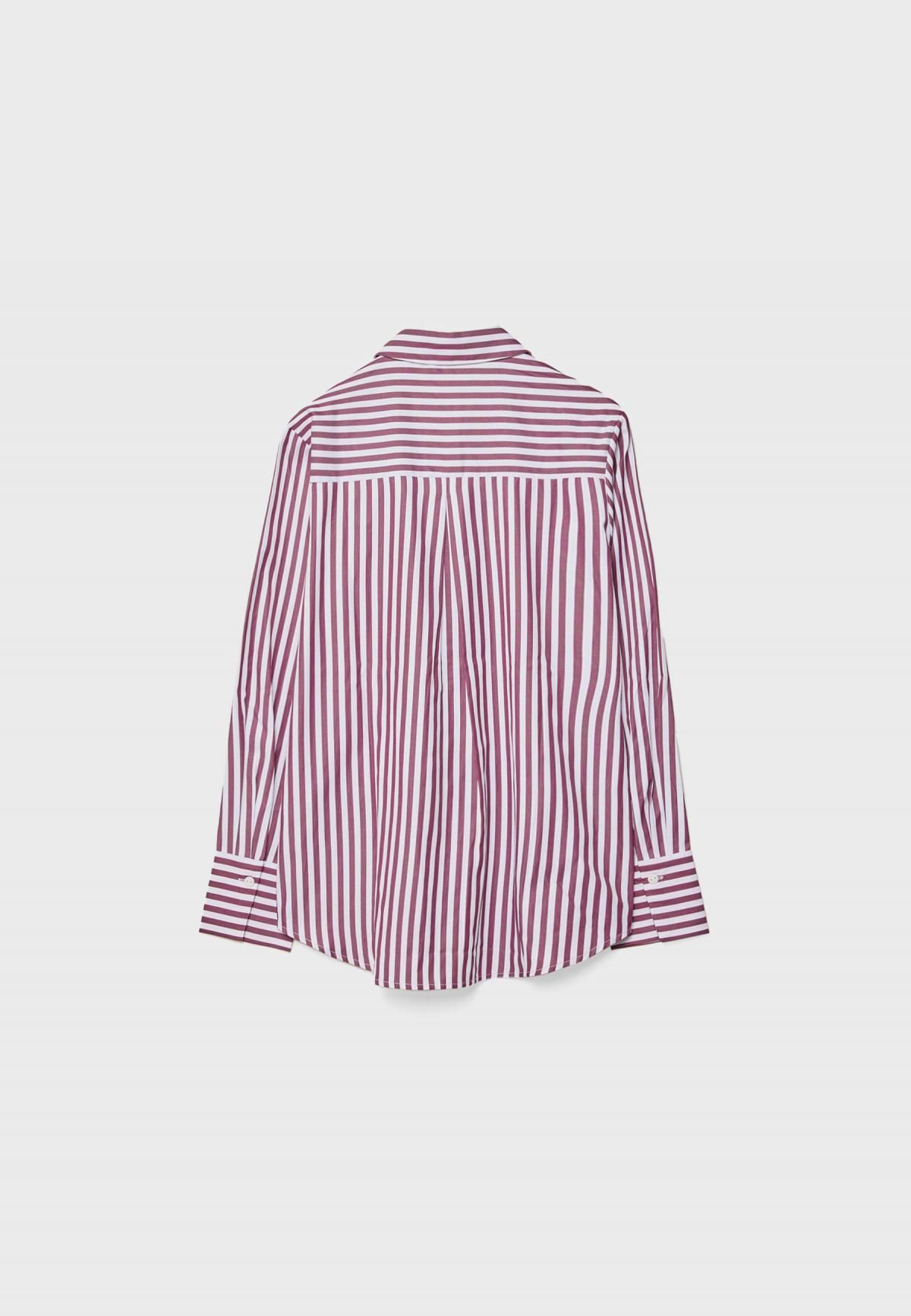 스트라디바리우스 스트라이프 베이직 포플린 포켓 긴팔 셔츠 6010/635 PURPLE - 상세 이미지 2