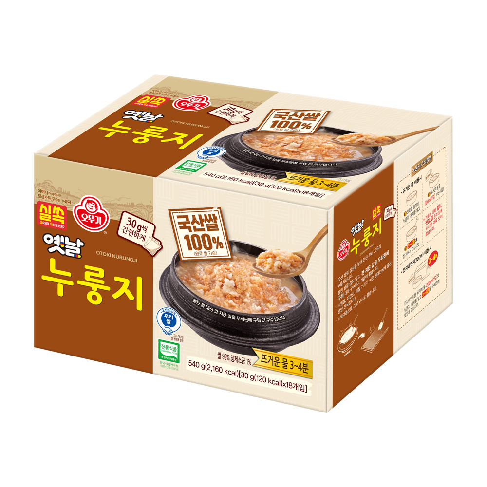 오뚜기 실쏙 옛날 구수한누룽지 30g 18개