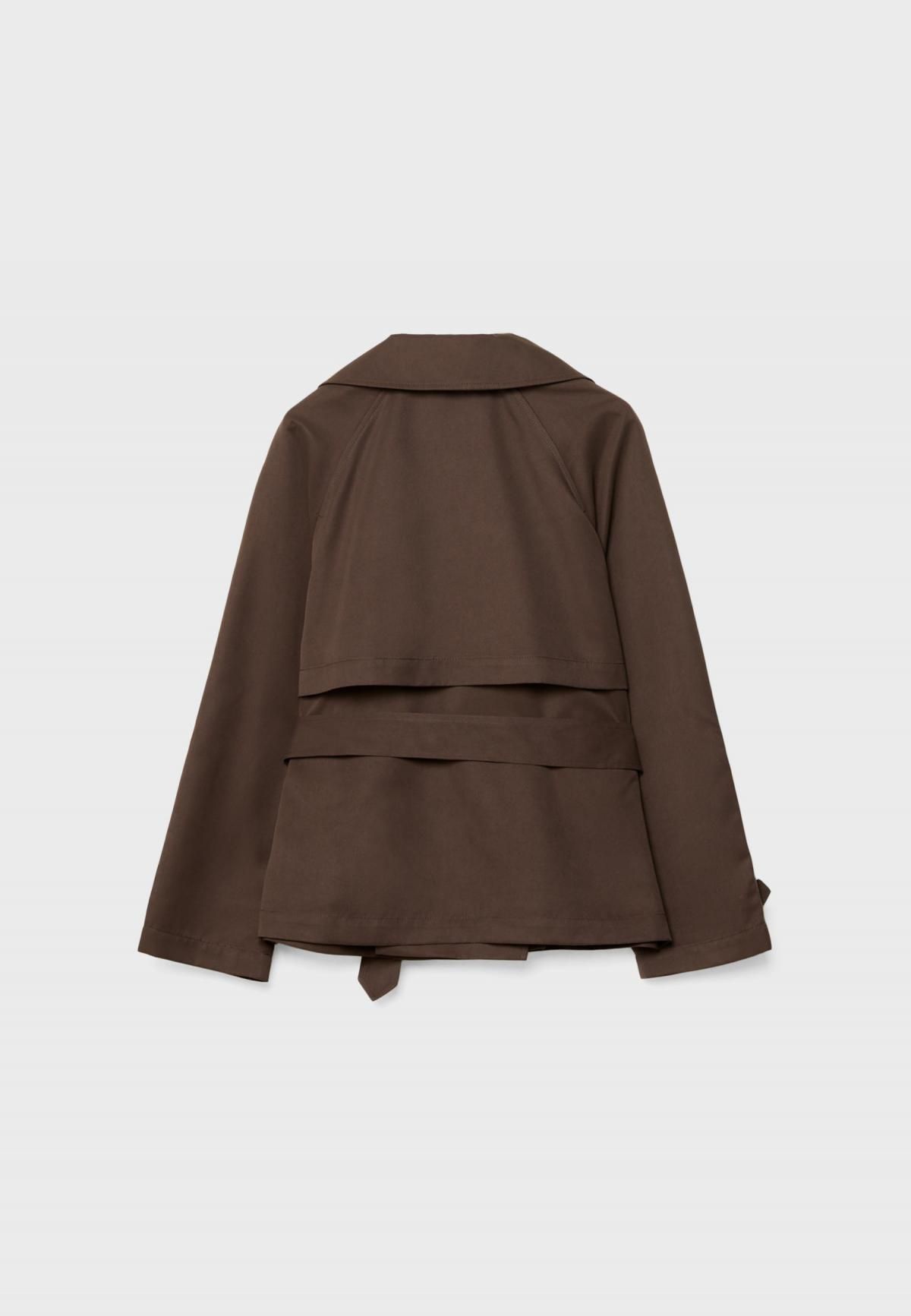 스트라디바리우스 모던 브라운 벨트 숏 트렌치코트 1788/638 BROWN - 상세 이미지 2