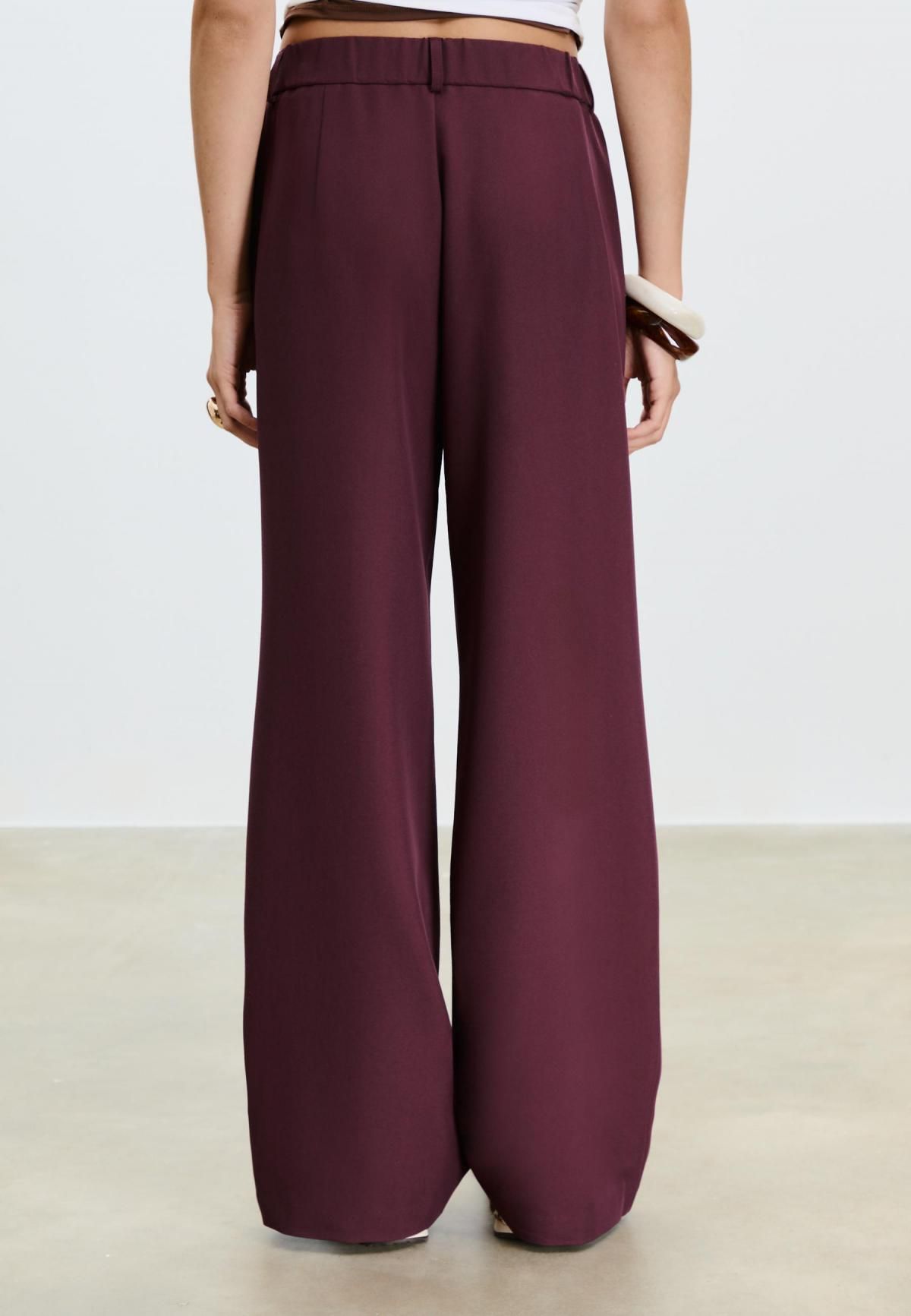 스트라디바리우스 버건디 스마트 스트레이트 팬츠 8253/921 PURPLE - 상세 이미지 5