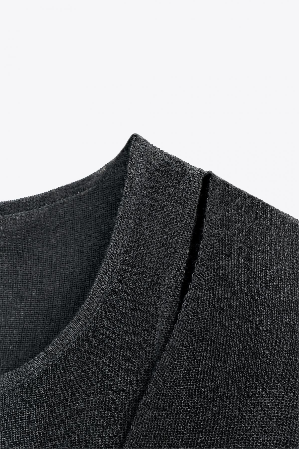자라 멀티웨이 레이어드 라운드넥 니트 탑 2893/173 NAVY BLUE - 상세 이미지 4