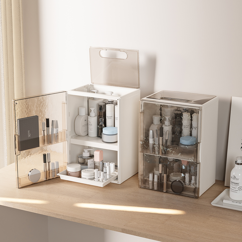 2단 화장품정리함 화장대 립스틱 브러쉬 보관함 정리함 화장품정리대