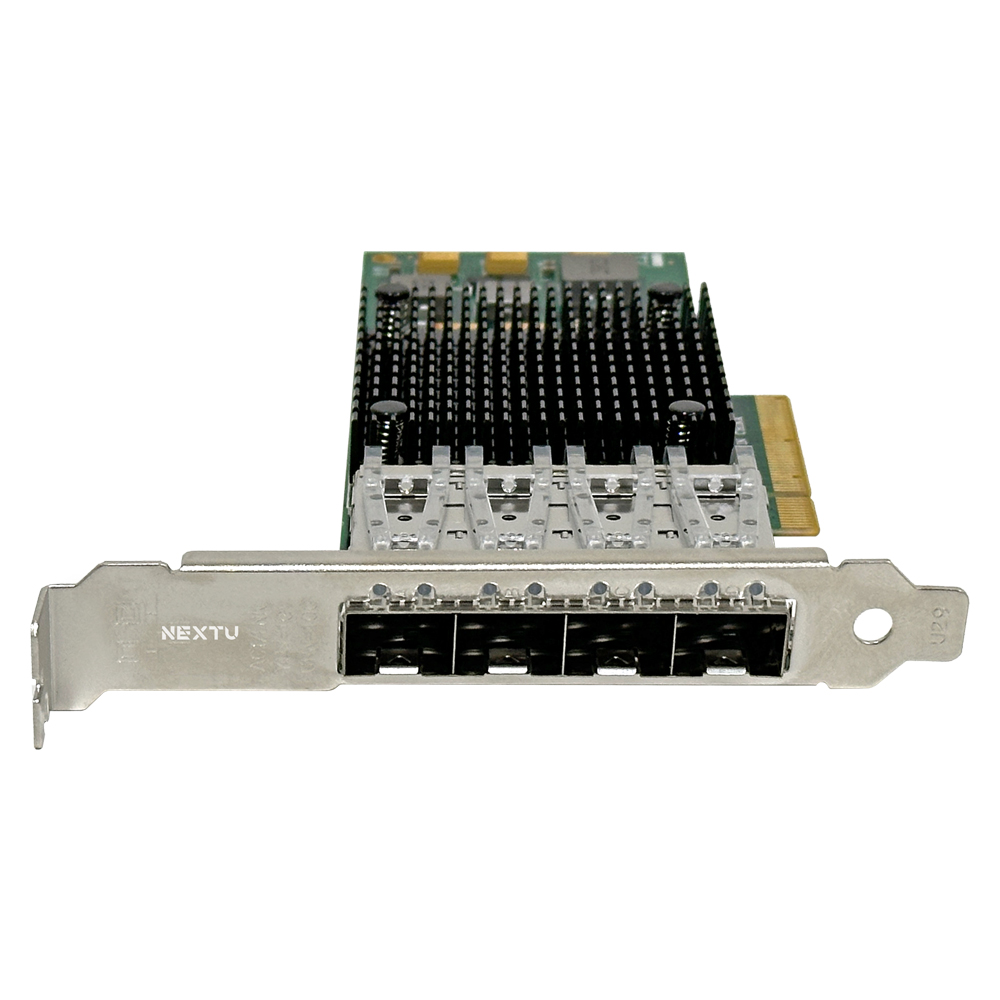 넥스트유 래아루 PCIe x8 브로드컴 Quad SFP+ 4포트 10G 유선 서버 랜카드 - 상세 이미지 3