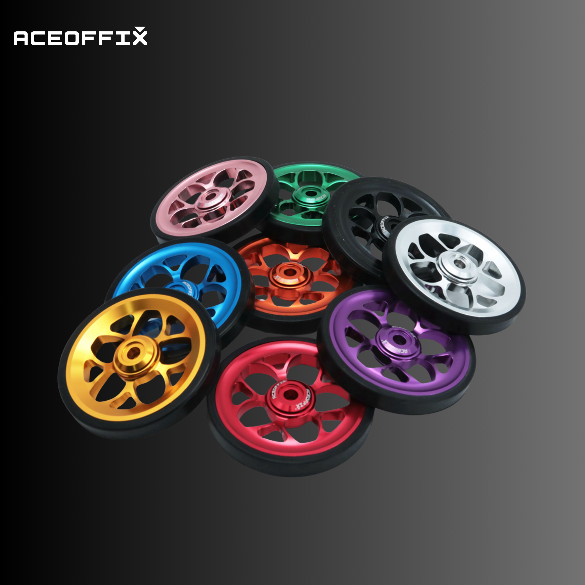 에이스오픽스 브롬톤 70mm 이지휠 꽃잎 CNC 트라이폴드 알루미늄 경량화 튜닝 - 상품 이미지