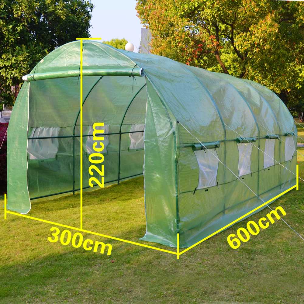 미니 비닐하우스 조립식 옥상 간이 보온 자재 터널 녹색 4창 3x2x1.75m - 상세 이미지 2