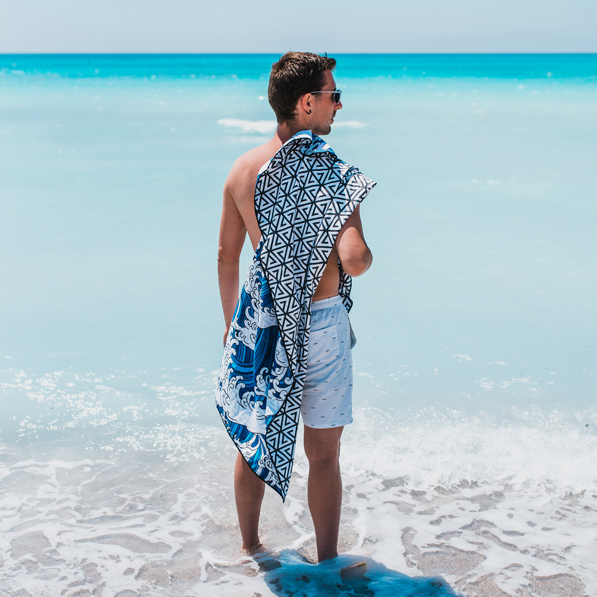 비치타올 파우치 극세사 타월 대형 다용도 수건