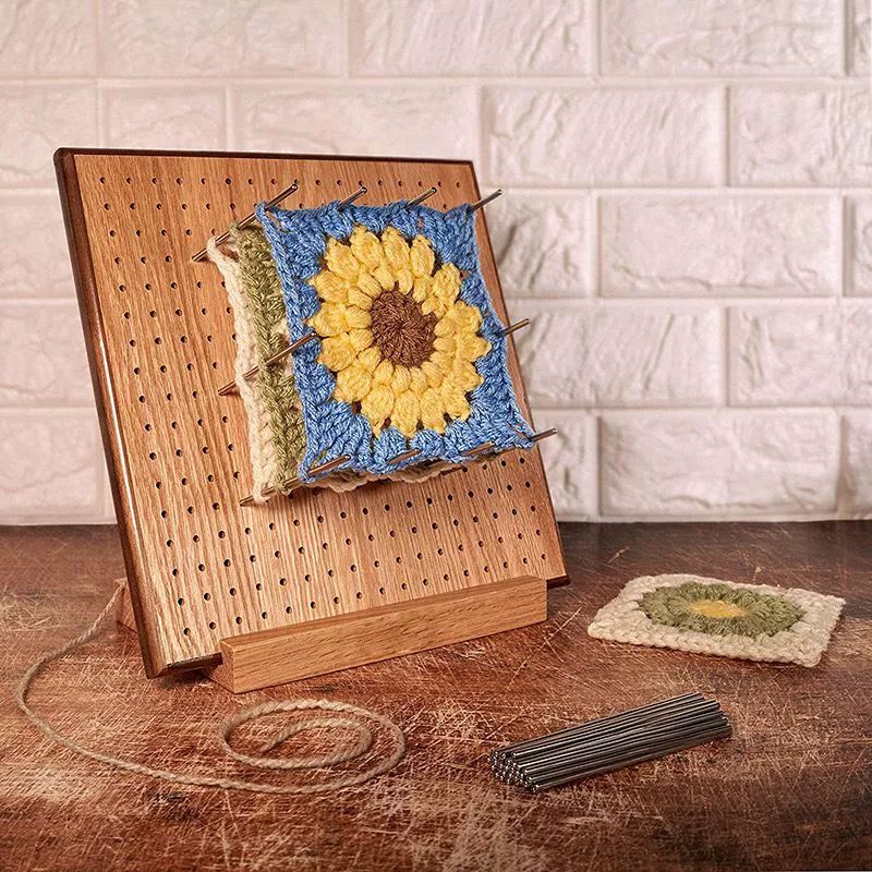 블로킹매트 보드 뜨개블로킹 셰이퍼 키트 수공예 뜨개 20x20cm 바늘8개포함 길이15cm - 상세 이미지 5