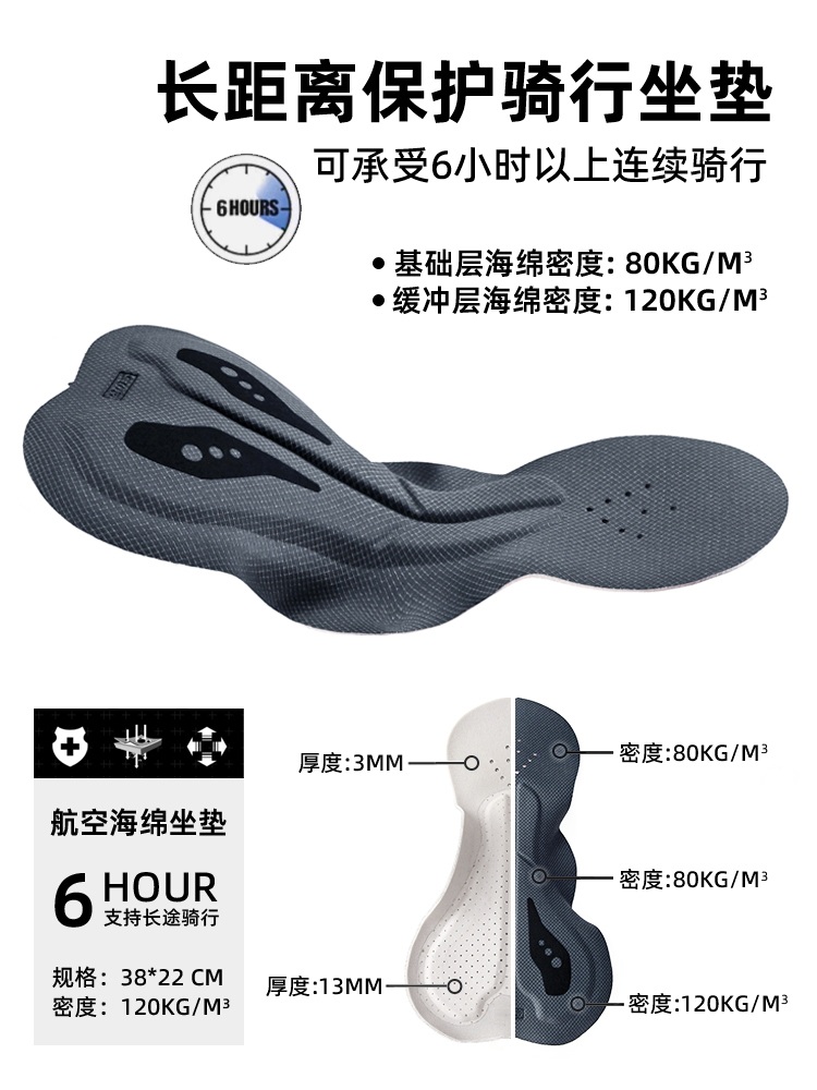 사이클링반바지 자전거복 일체형 남성용 경기복 반바지 싸이클복 철인3종 - 상세 이미지 5