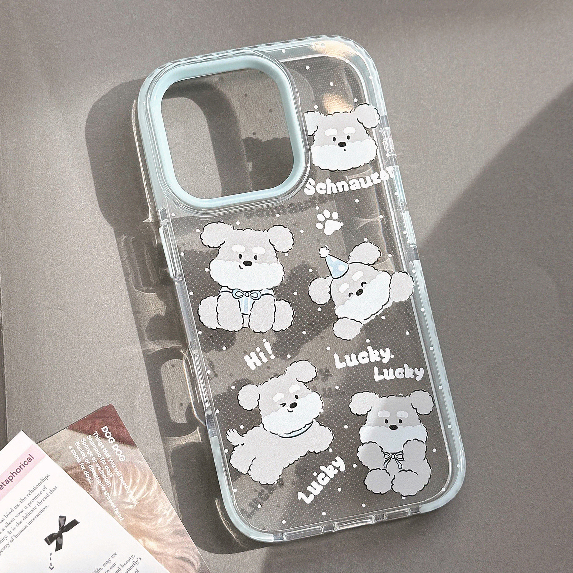 귀여운 식사러버 강아지·레드 앞치마 셰프 강아지 아이폰 케이스 - 상세 이미지 3