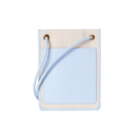 버버리 로고 그래픽 블루 캔버스 파우치 크로스백 80401021