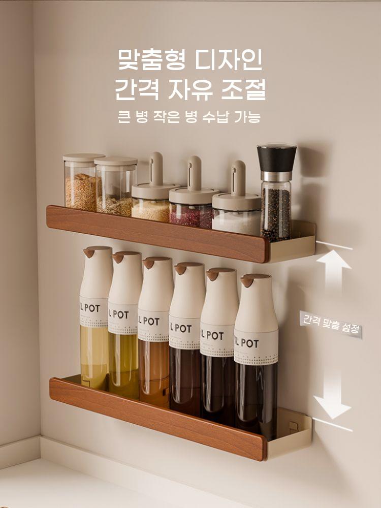 주방 벽선반 부엌 벽 행거 벽걸이 후크 랙 선반 - 상세 이미지 4