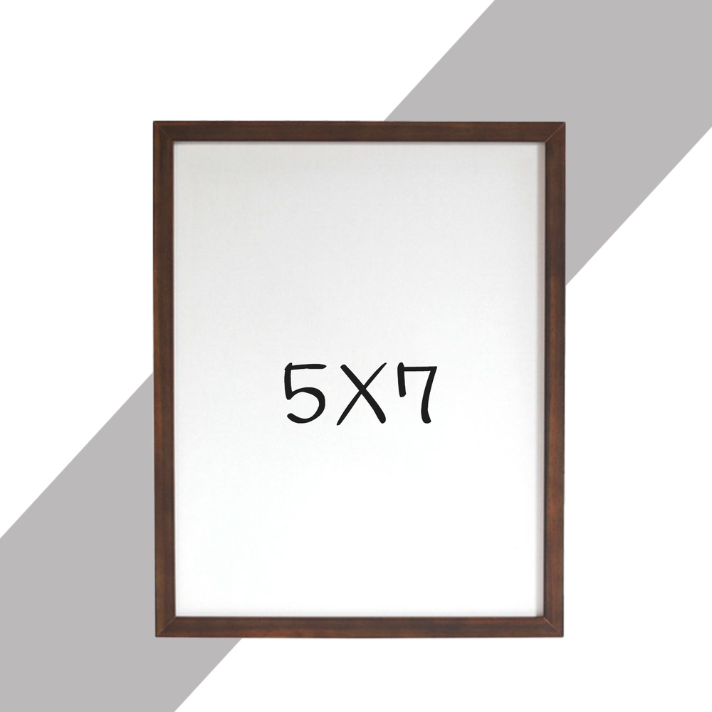 15mm 나무액자 사진액자 웨딩 포토테이블 소형 탁상 5x7 127x177mm, 진밤 - 메인 이미지