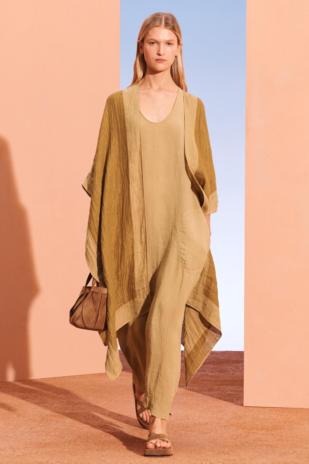 자라 내추럴 린넨 오픈 케이프 판초 6188/900 BEIGE - 상세 이미지 2