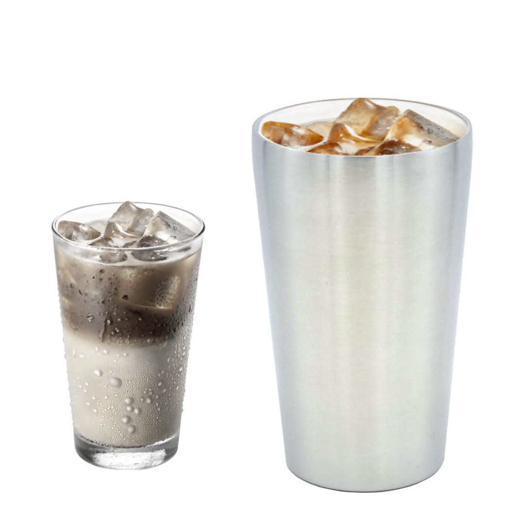 스텐이중컵 진공 스테인레스 컵 보냉 맥주 이중 업소용 350ml, 1개 - 상세 이미지 3