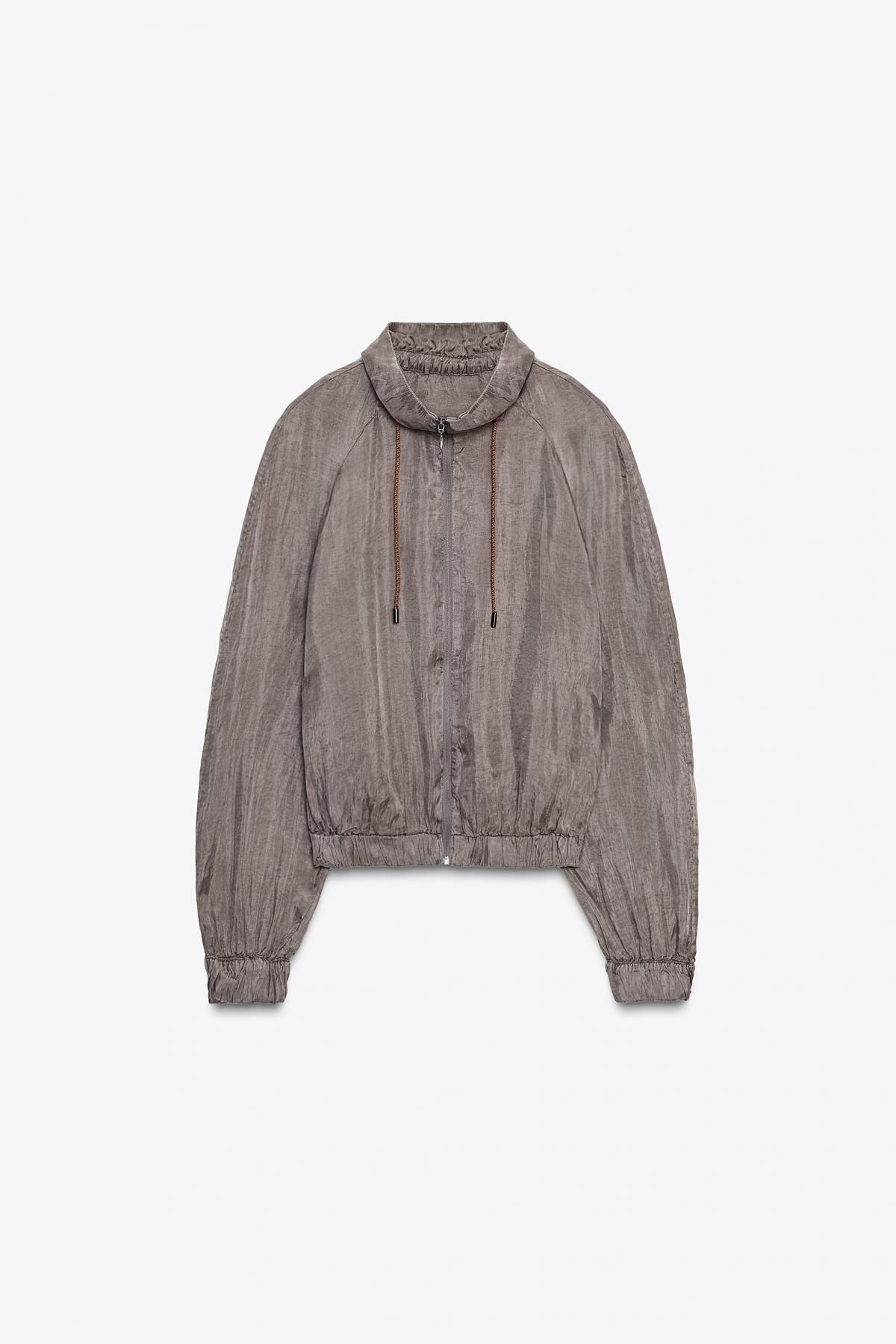 자라 테크니컬 플루이드 봄버 재킷 2183/245 TAUPE GREY - 메인 이미지
