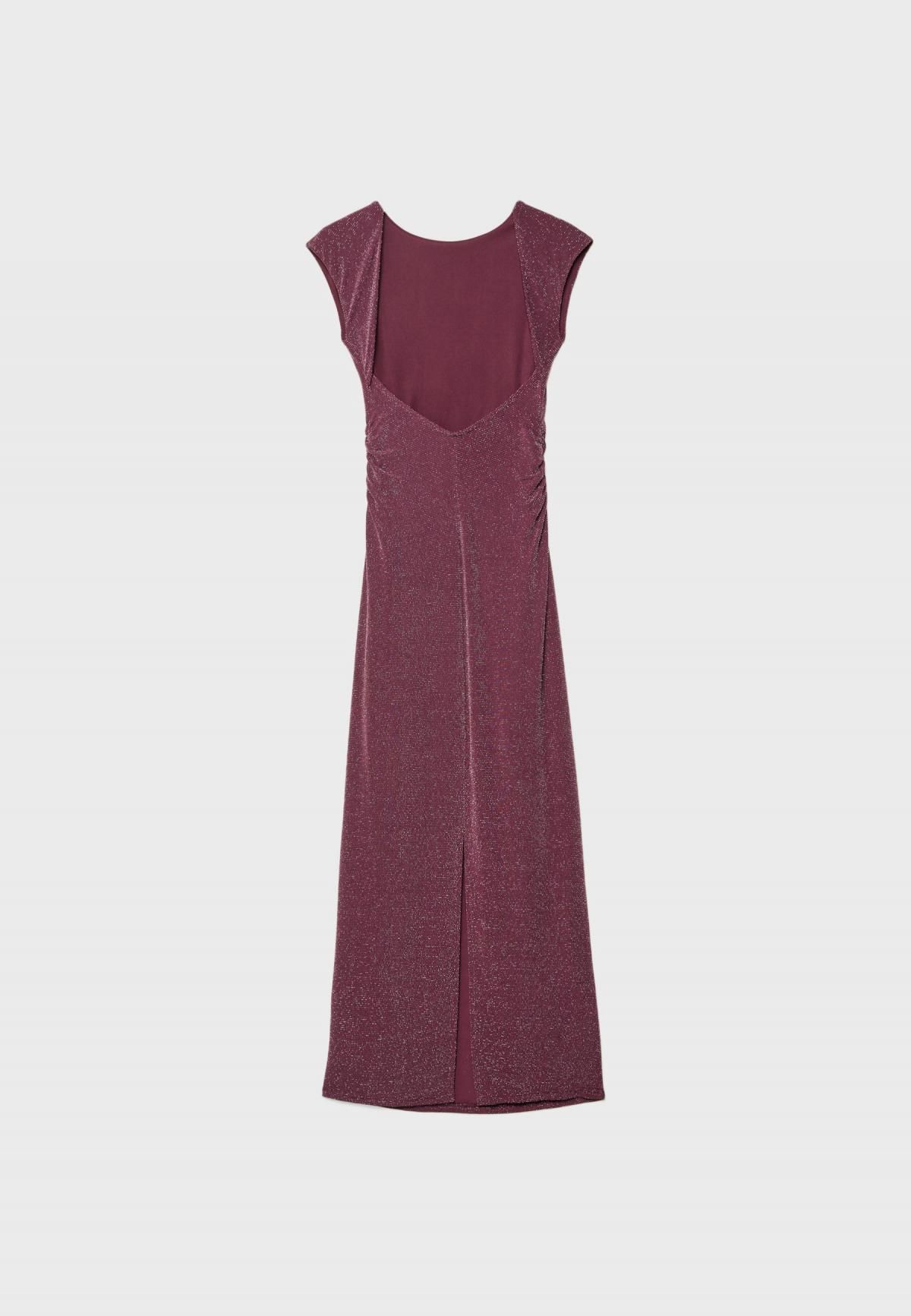 스트라디바리우스 메탈릭 오픈백 드레이프 미디 원피스 6276/411 PURPLE - 상세 이미지 2