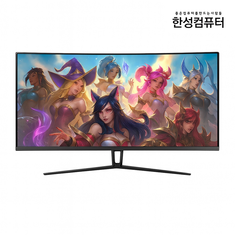 한성컴퓨터 TFG34Q10WB 1500R 21:9 울트라와이드 WQHD 커브드 게이밍 리얼 120Hz 모니터 86~87cm(34인치), 일반 - 상품 이미지