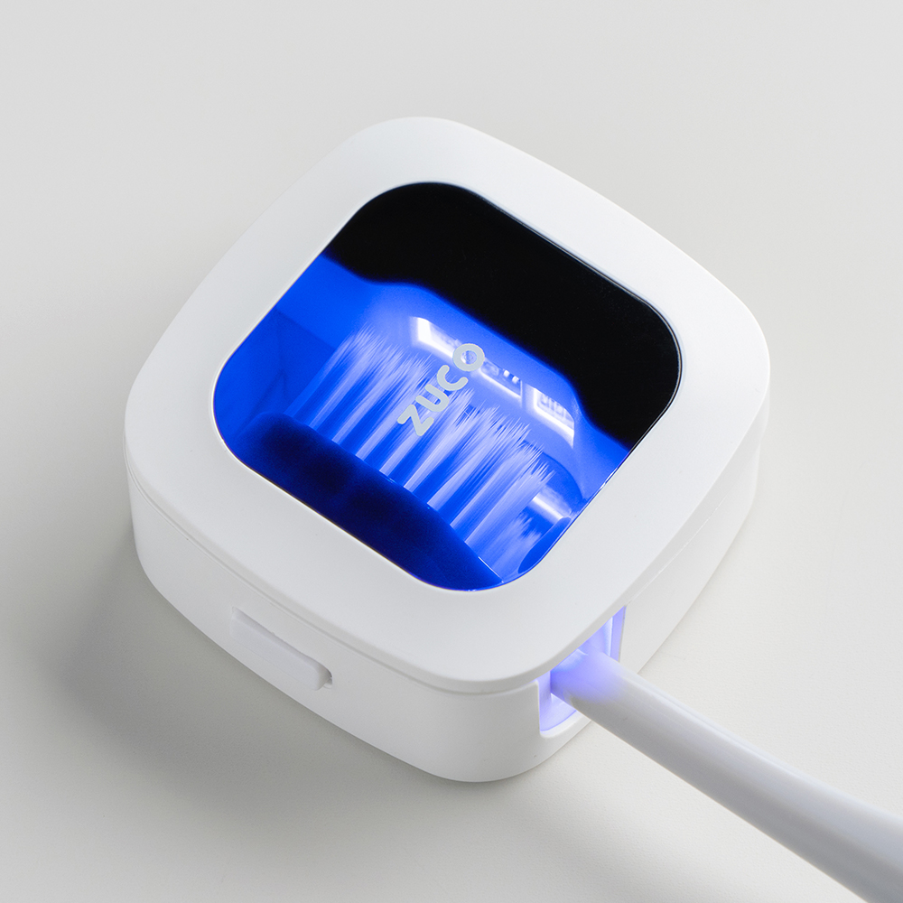 주코 휴대용 칫솔 살균기 무선 방수 UV-C 히팅 열건조 ZT-CR102W 제품 이미지