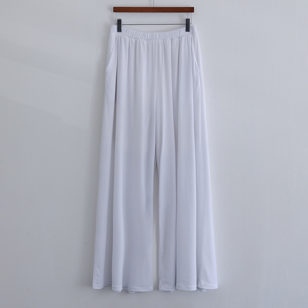 포킹 아이스 쿨링 스판 와이드 밴딩 바지 - 상세 이미지 5