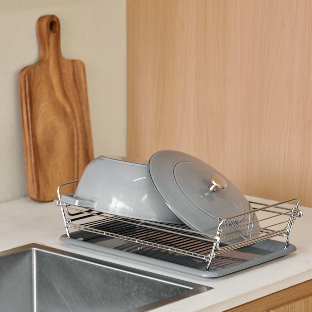 무디타 304 스텐 접이식 폴딩 스탠드업 식기건조대 (물받이 포함)