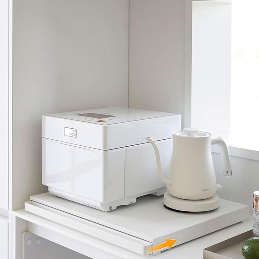 밥통거치대선반 밥솥레일 슬라이딩선반 확장 렌지대