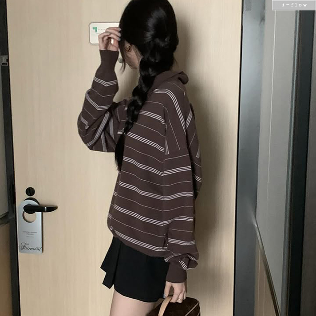 언디 단가라 루즈핏 럭비 니트 6col 가을 봄 카라넥 빈티지 데일리 제이플로우 - 상세 이미지 2