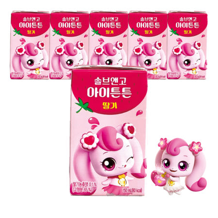 캐치티니핑 솔브앤고 아이튼튼 150ml 어린이 주스 캐릭터 음료수 6개