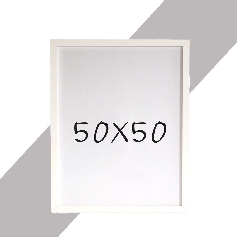 15mm 원목액자 웨딩액자 우드 아크릴 프레임 스튜디오 틀 50x50 500x500mm, 화이트 - 메인 이미지