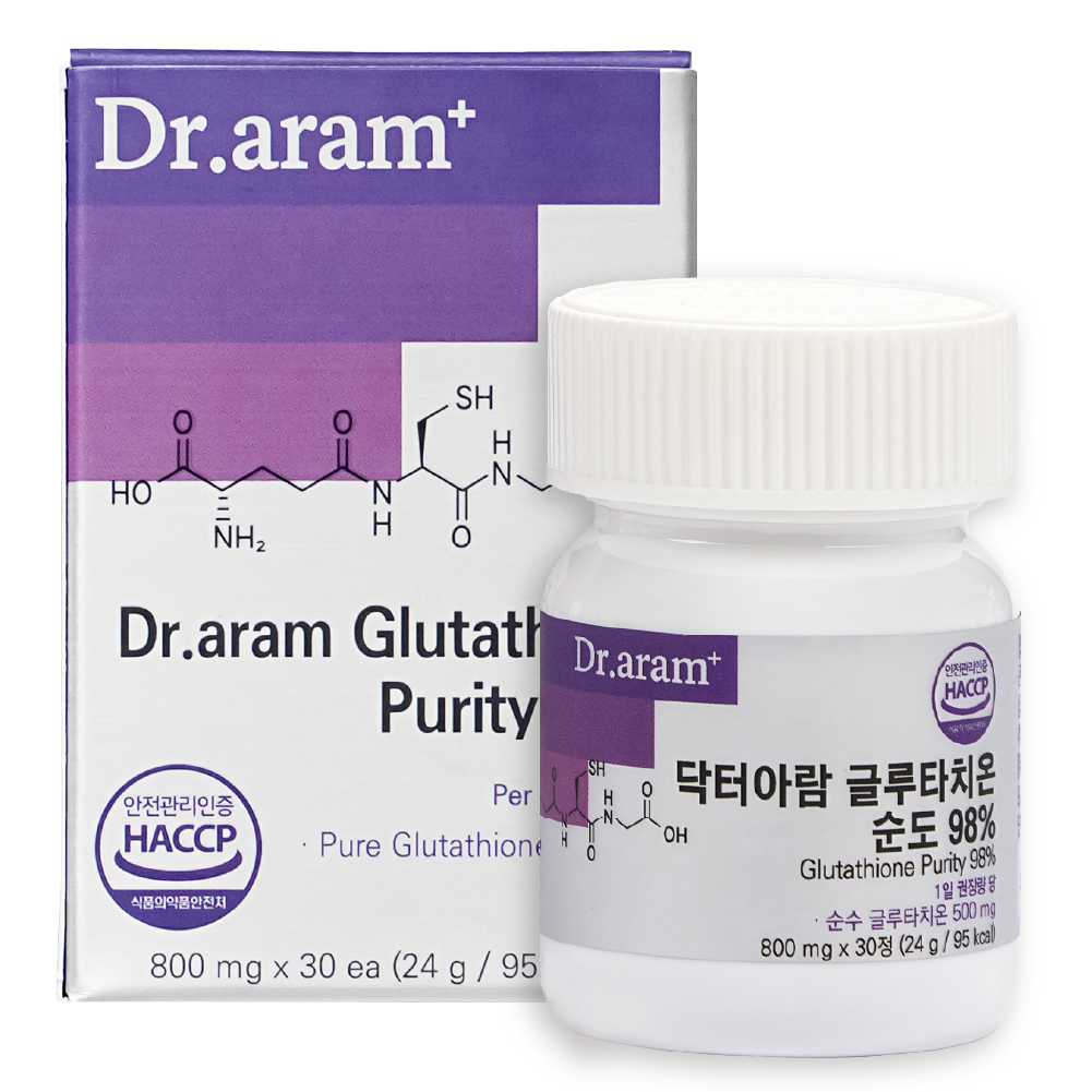 닥터아람 글루타치온 글루타티온 클루타치온 순도 98% 800mg 30정, 1개 - 메인 이미지
