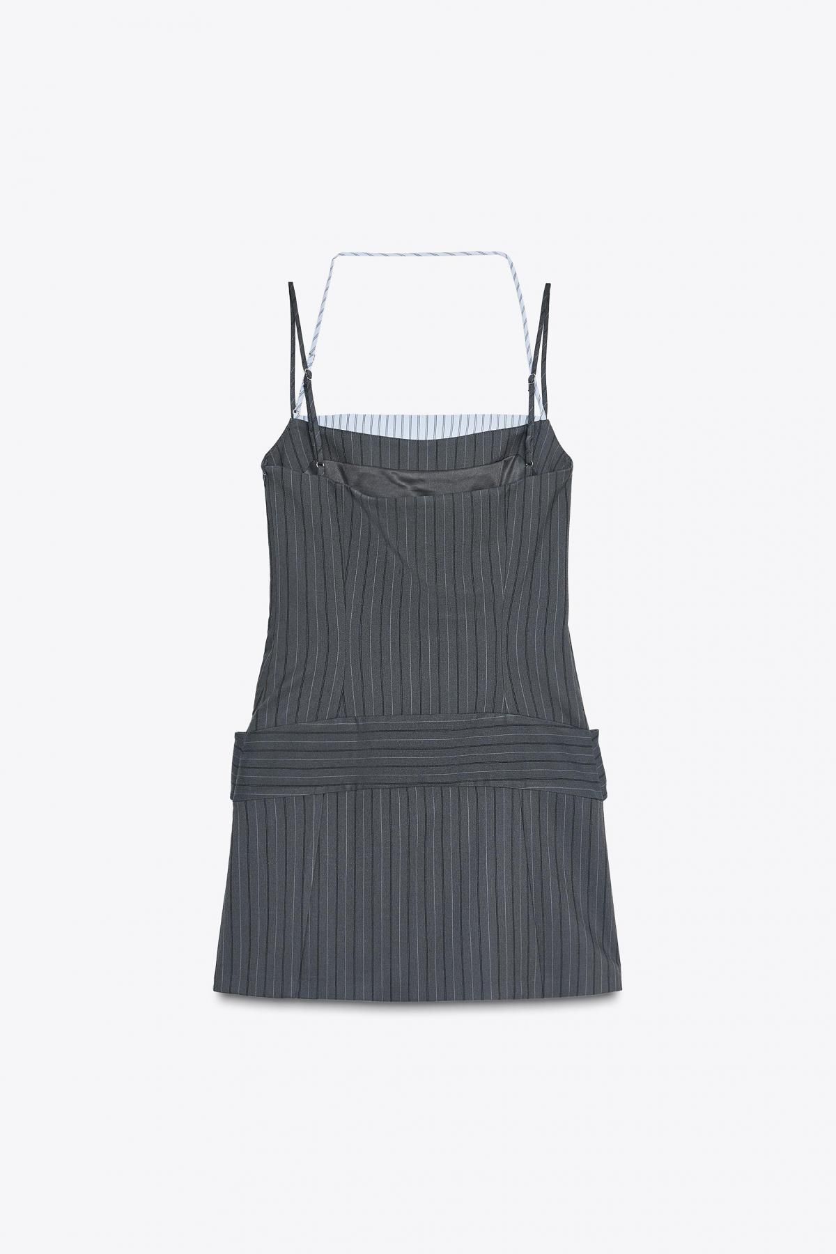 자라 스트라이프 벨트 미니 원피스 8577/148 BLUE / GREY 이미지 8