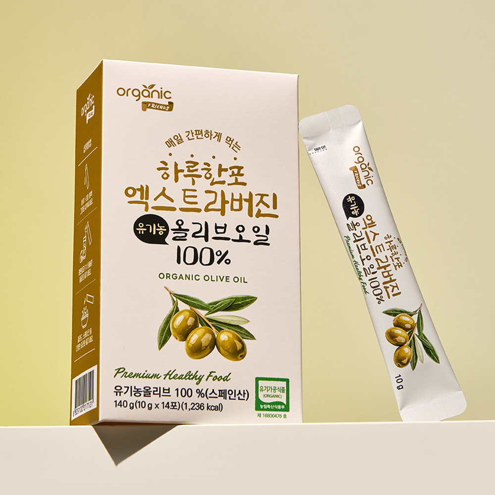 오가닉프렌즈 하루한포 100% 엑스트라버진 유기농 올리브오일 스틱 14포 - 상세 이미지 2