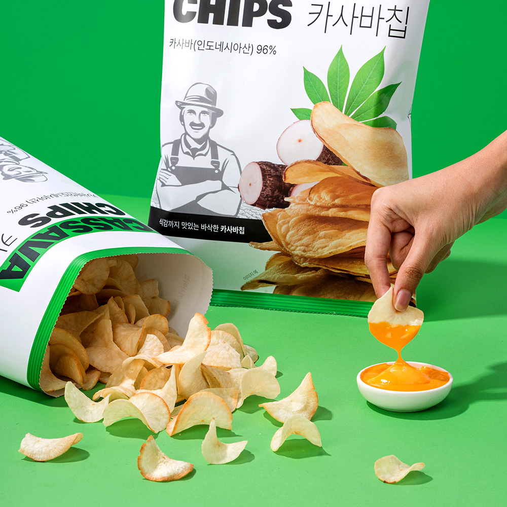 글루텐프리 카사바칩 건강간식 설탕제로 왓더파머스