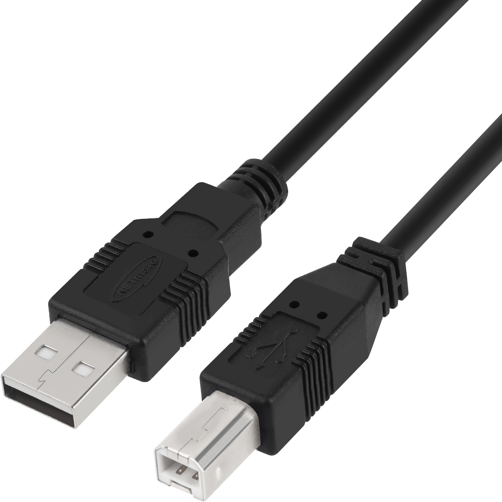 강원전자 넷메이트 NMC-UB230BK USB2.0 A-B 케이블 3m (블랙) - 상세 이미지 2