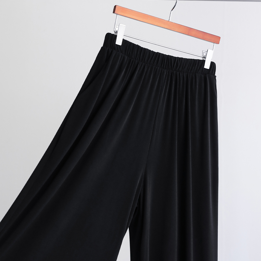 포킹 아이스 쿨링 스판 와이드 밴딩 바지 - 상세 이미지 2