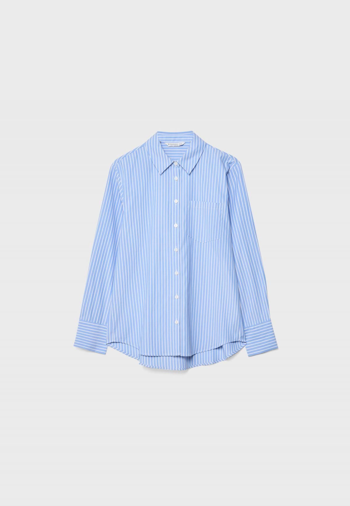 스트라디바리우스 스트라이프 오버핏 포플린 긴팔 셔츠 6010/635 DENIM BLUE - 메인 이미지