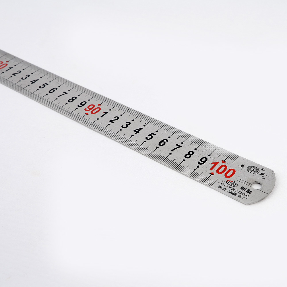 1m 자 1미터 스틸 철제자 강철자 방안자 인치자 100cm - 상세 이미지 4