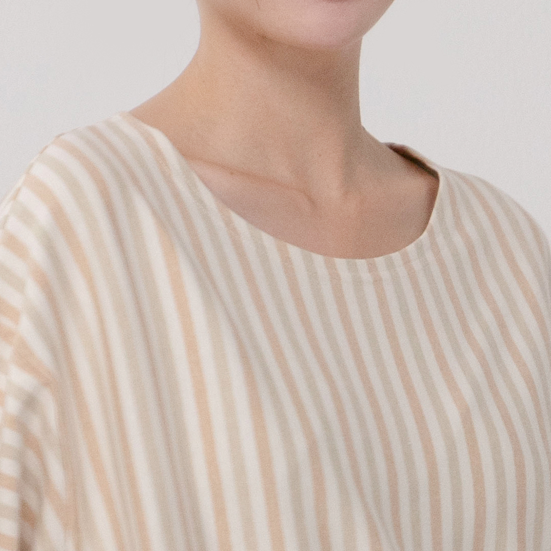 싸이클린 원피스잠옷 스르르 100% 오가닉 순면 롱 여성실내복 홈웨어 파자마 임산부원피스 - 상세 이미지 5