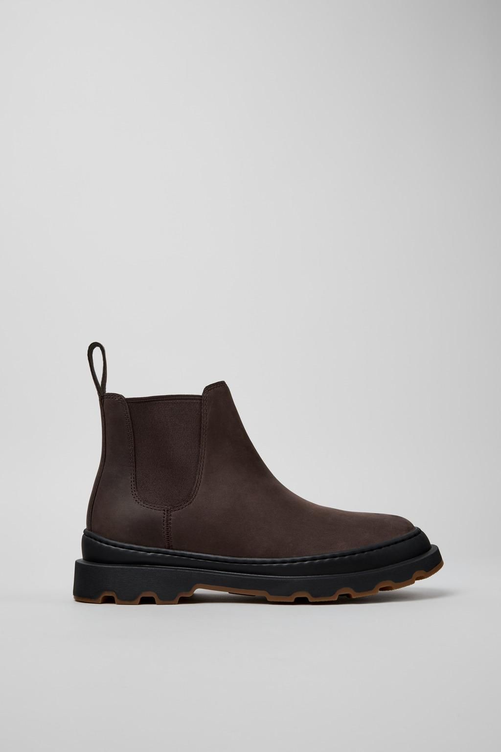 캠퍼 테크니컬 브라운 누벅 앵클부츠 Brutus K400818-002 BROWN - 메인 이미지