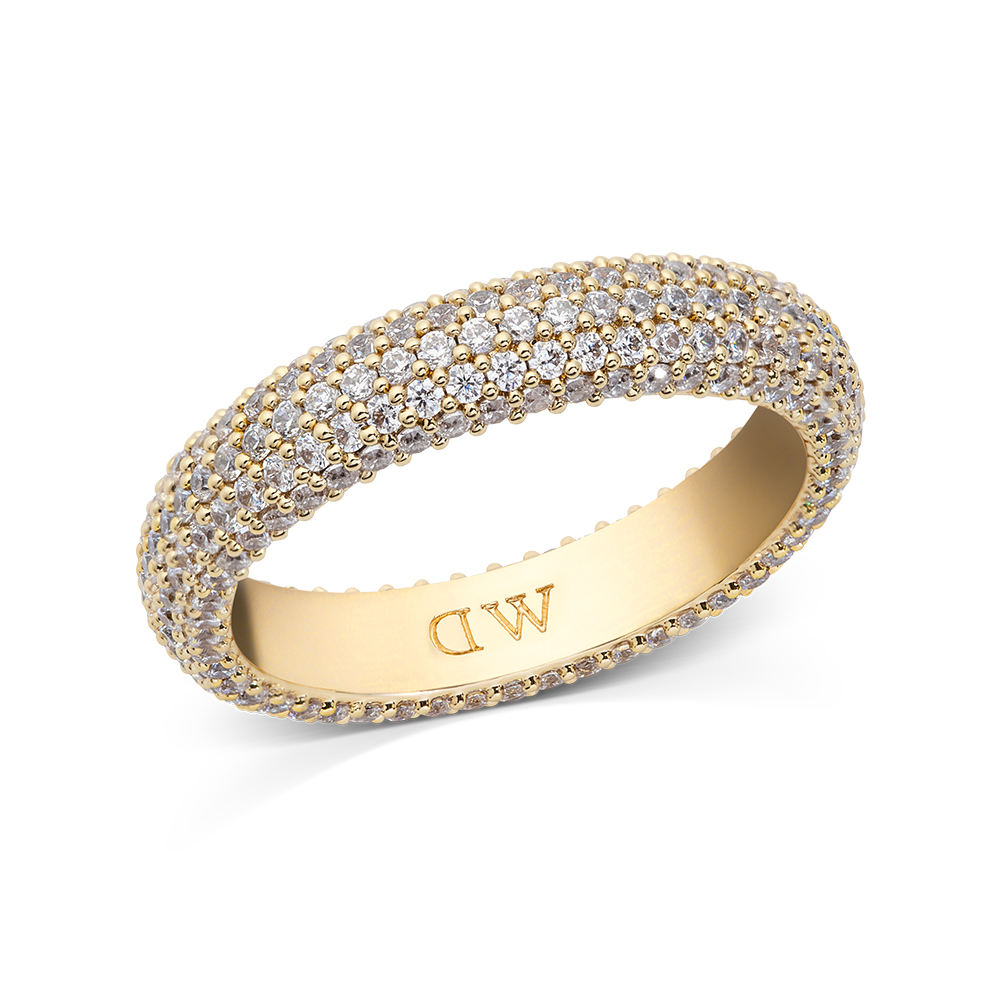 다니엘 웰링턴 PAVE RING 5MM 크리스탈 큐빅 파베 포인트 레이어드 여성 패션반지 - 상세 이미지 3