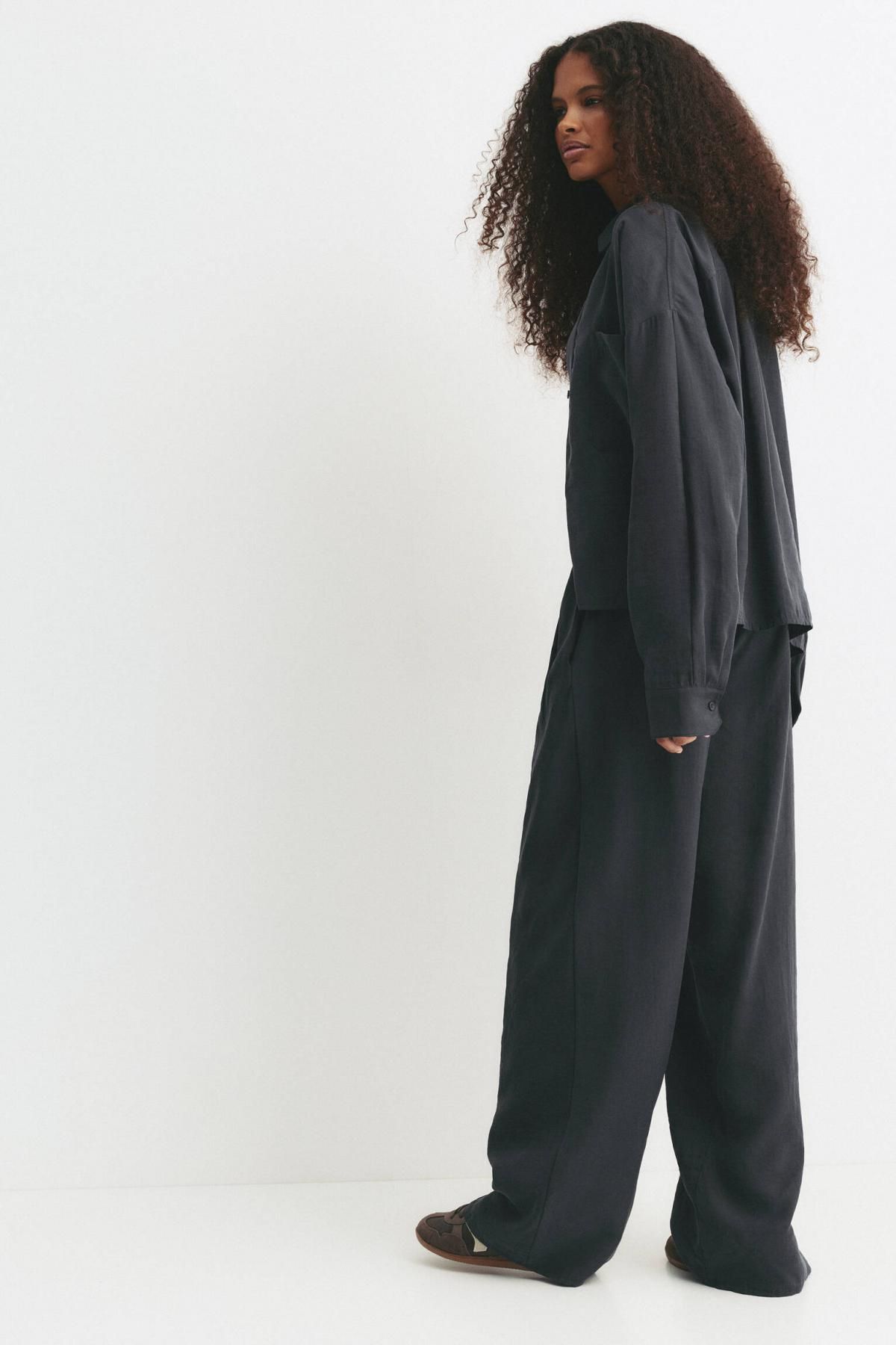 풀앤베어 와이드 다트 스마트 팬츠 7675/389 GREY MARL - 상세 이미지 3