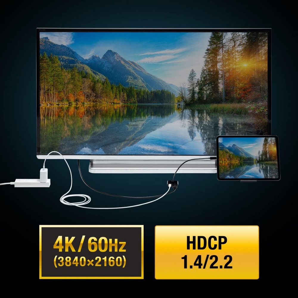 산와 서플라이 USB-C HDMI 4K 어댑터 - 상세 이미지 4