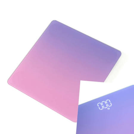 포근한잡화점 퍼플 디지털 그라데이션 체중계 몸무게저울 미니체중계