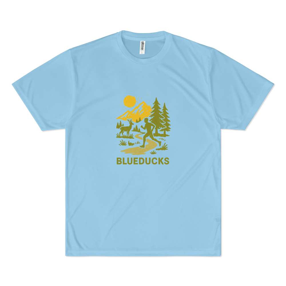 BLUEDUCKS _ 스탠다드핏 폴리 드라이 경량 반팔 티셔츠 (공용)_Nature-Inspired Minimalist _ 러닝 - 상세 이미지 3