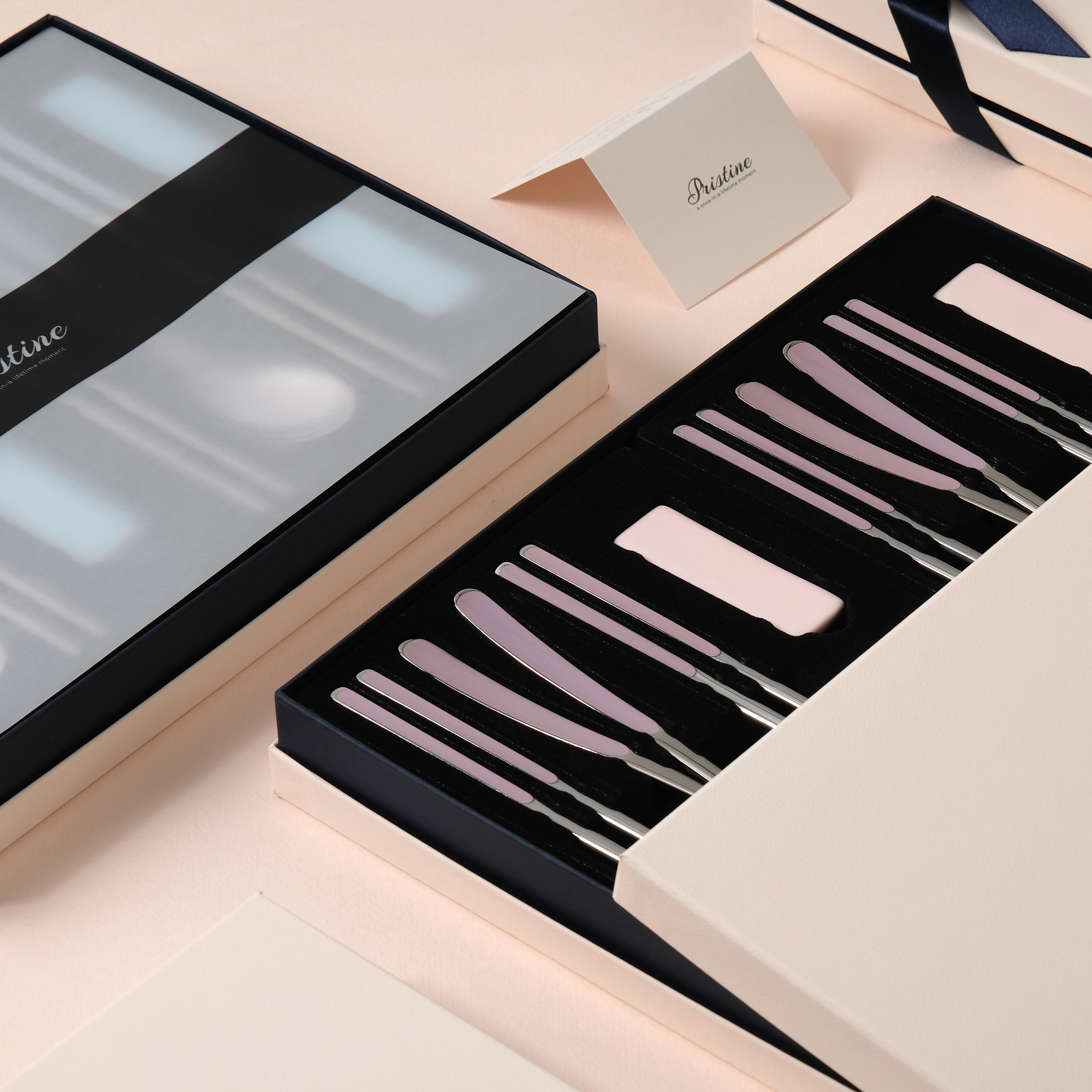 [선물 답례품] 프리스틴 더 깨끗한 국산 고급 스텐 한식 숟가락 젓가락 - 4벌 수저세트 - 상세 이미지 3