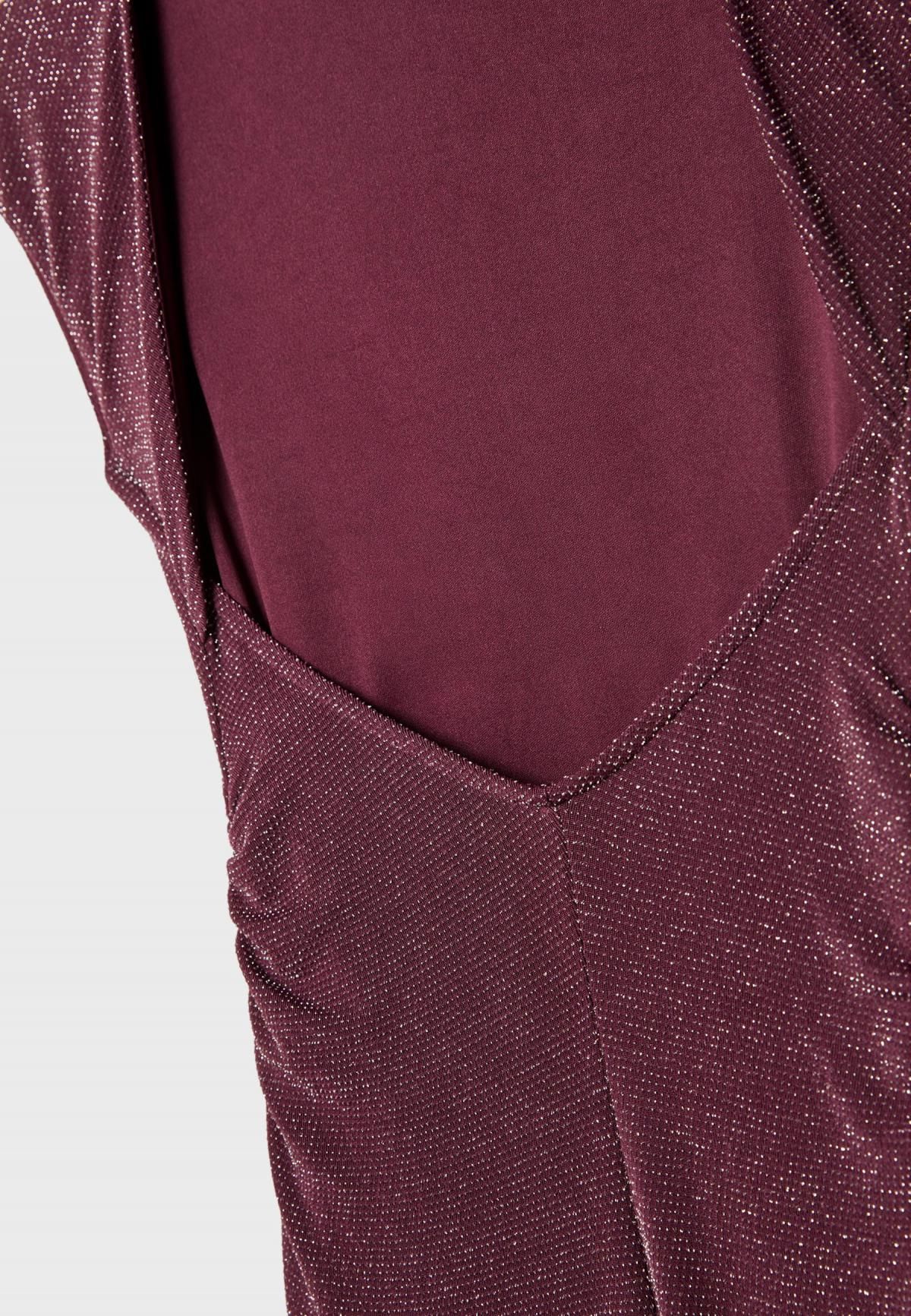 스트라디바리우스 메탈릭 오픈백 드레이프 미디 원피스 6276/411 PURPLE - 상세 이미지 3