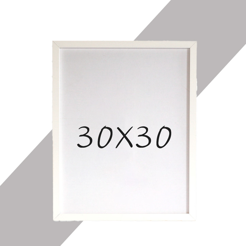 15mm 원목액자 웨딩액자 우드 아크릴 프레임 스튜디오 틀 30x30 300x300mm, 화이트 - 메인 이미지