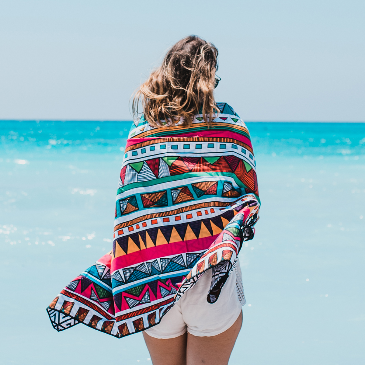 비치타올 파우치 극세사 타월 대형 다용도 수건